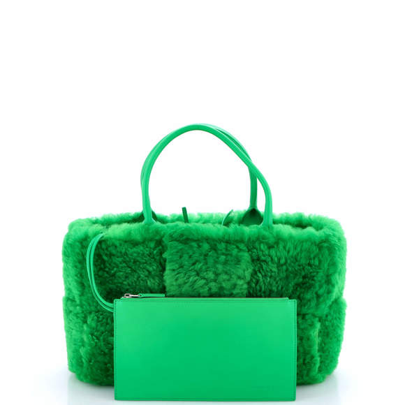 Bottega Veneta Small Arco Tote Intrecciato Shearling - Picture 2 of 6